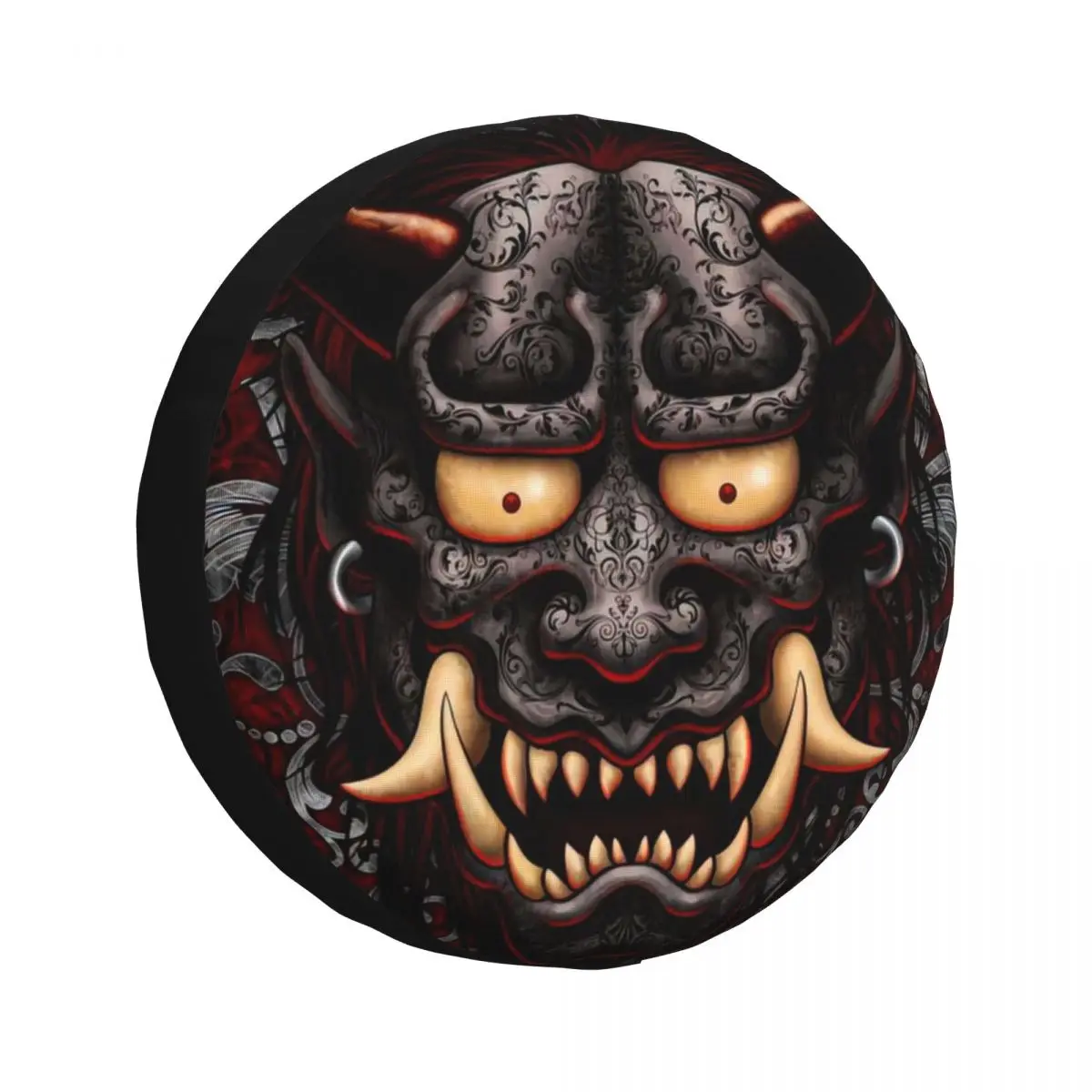 Goth Oni, Japanese Demon Tire Cover Wheel Protectors Weatherproof Universal for Jeep Trailer RV SUV Truck Camper Travel Trailer