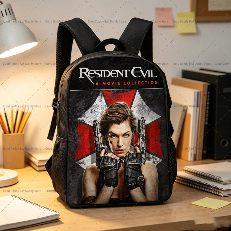 Residents Evil Requiem Backpack 3D Print Game Kennedy School Bookbag Casual Travel Laptop Rucksack Durable Polyester Daypack view 4