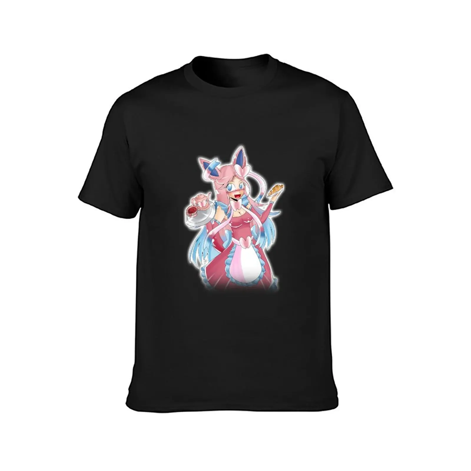 Sylveon Maid T-Shirt summer clothes animal prinfor boys black t shirts for men