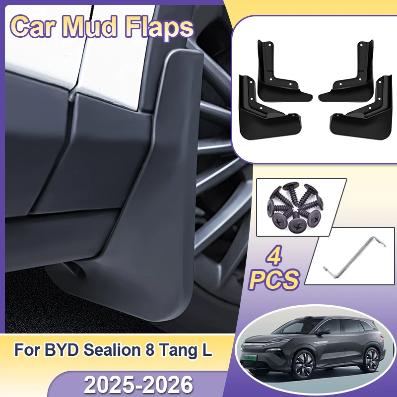 

Car Mud Flaps For BYD Sealion 8 Tang L 2025 2026 Mud Flaps Fender Front Rear Flaps Anti-Splash Guard Car Tools Parts Accessories