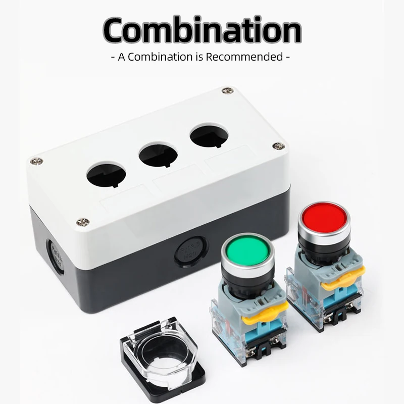 押しボタンスイッチ リセット/セルフロック シルバー接点 10A 非常停止 ロータリー モーメンタリ スタートコントロール マッシュルーム型開口部 22mm