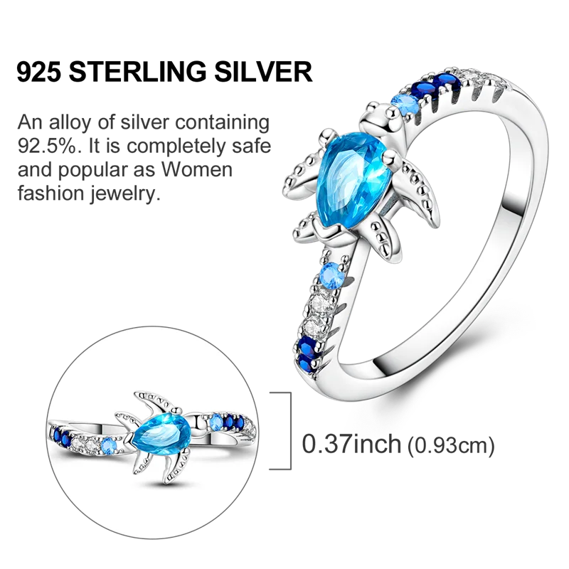Women's 925 Sterling Silver Wedding Ring, Elegant Design