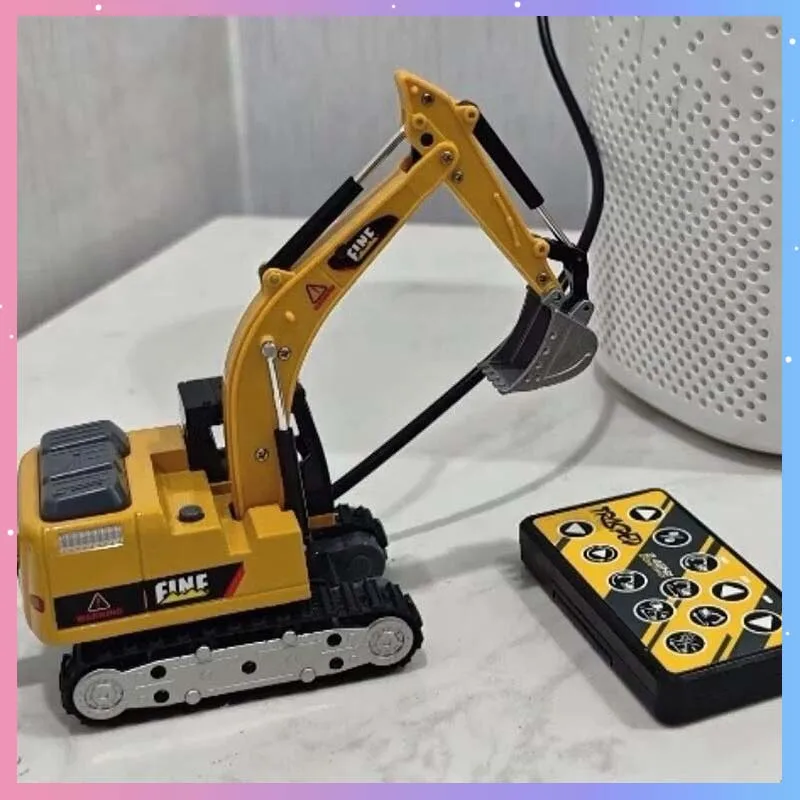 

RC Car 1:64 2.4G Remote Control Excavator Toy Simulation Alloy Engineering Excavator Toy Construction Vehicle Model Toy Gift