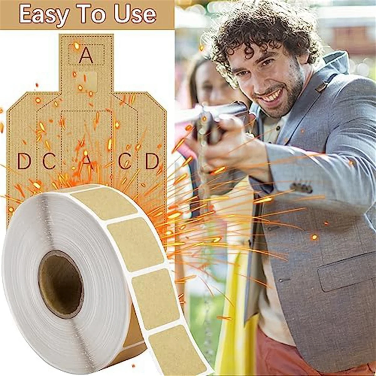 A40T 2000 szt. Wysokiej jakości kwadratowe naklejki na tarcze - 2,2 cm Samoprzylepne naklejki na tarcze