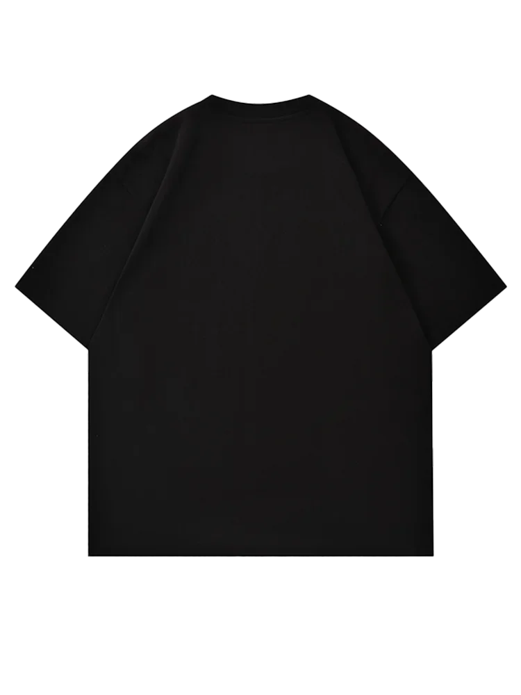 Casual Fashion Street Woman T-Shirt Summer New Spell Color Loose Women T-Shirt Simple Basic White Black Chicly Top Female