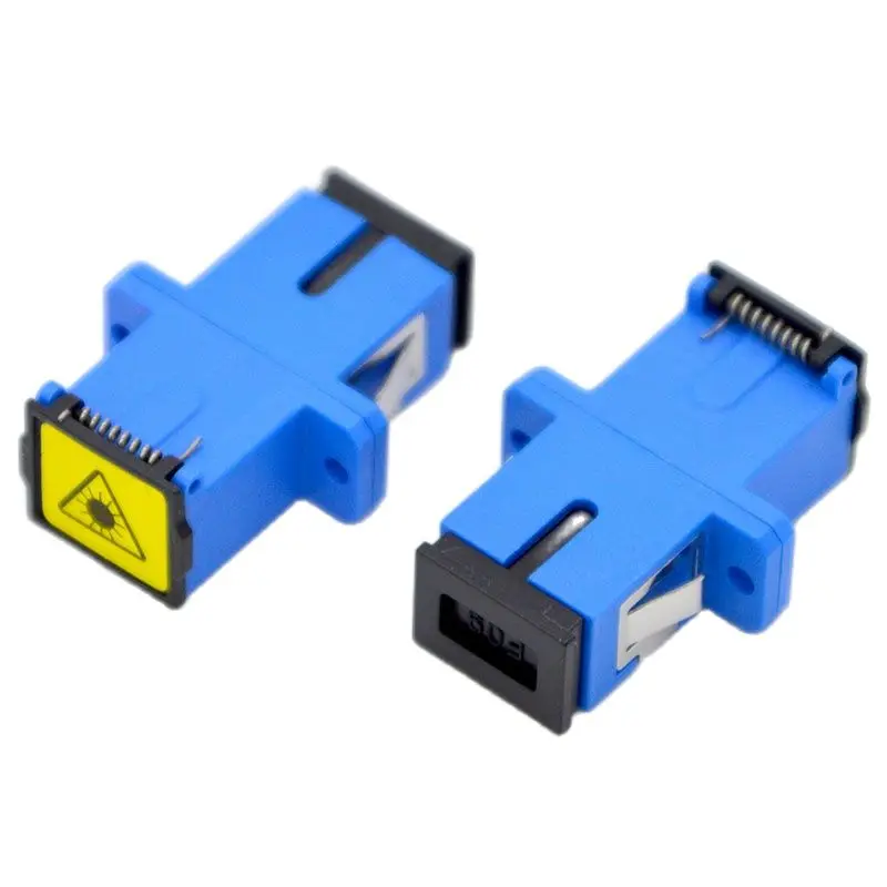 Imagem -02 - Conector do Adaptador de Fibra Óptica Cobertura contra Poeira Equipamento Óptico sc Upc Apc Simplex Flange Acoplador Baixo Preço Atacado 100 Pcs