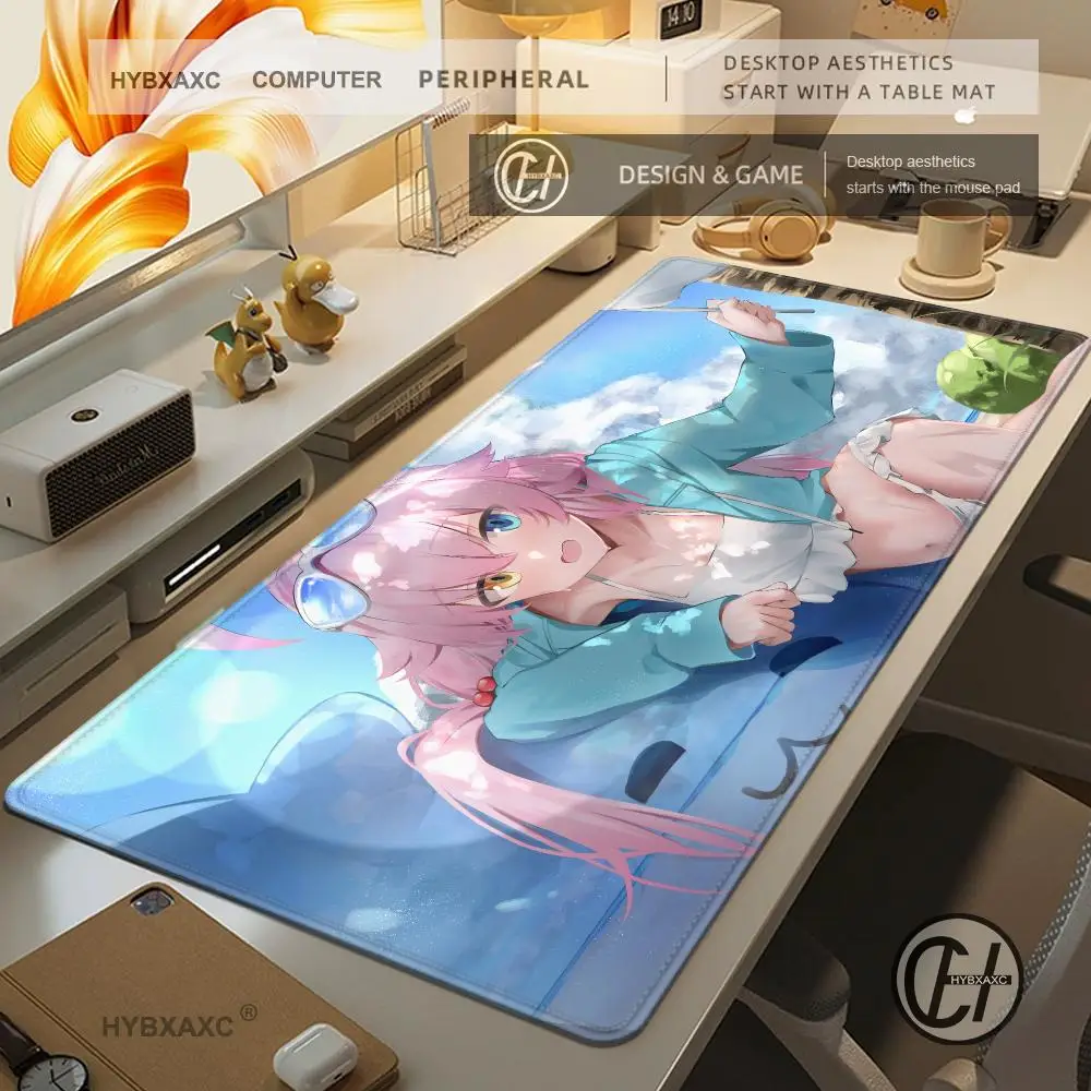 Blue Archive T-Takanashi H-Hoshino Mouse Pad Cute HD Desk Pad Extended Gaming Keyboard Mat Large 90x40cm XXL Gamer Mouse Pad