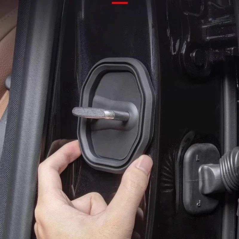 For Geely Galaxy E5 Shock Absorption and Sound Insulation All-inclusive Anti-rust Silicone Door Lock Cover Car Modification