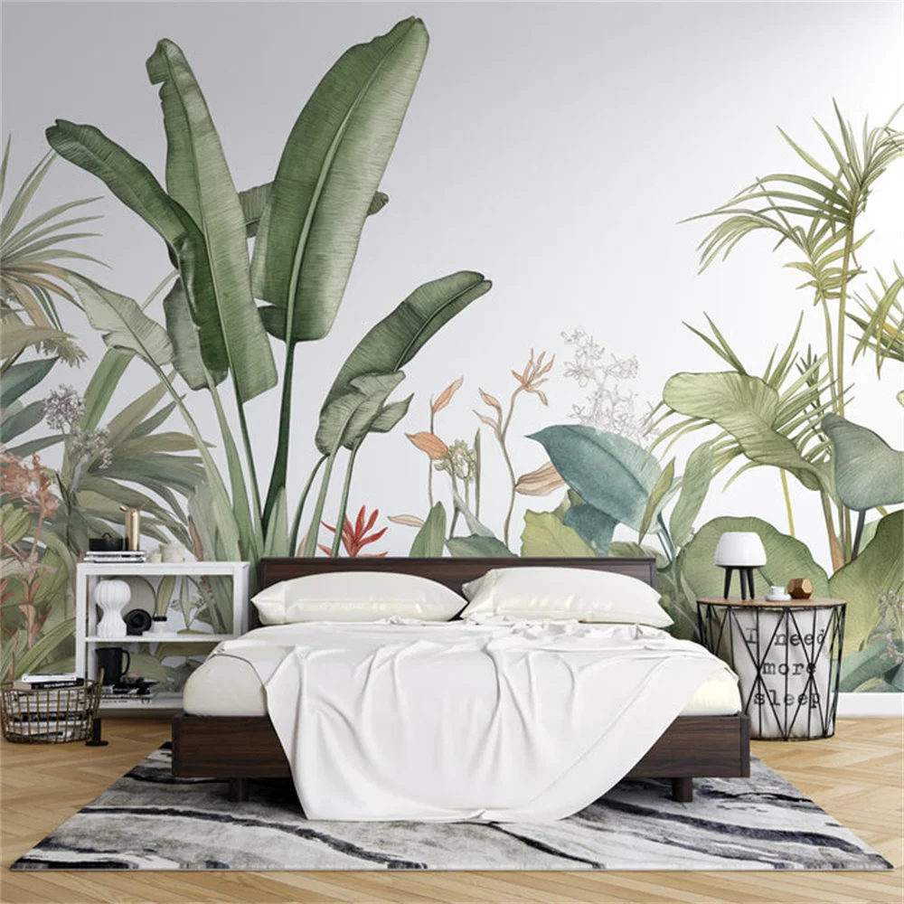 Milofi tropical wallpaper murals featuring lush and colorful plants