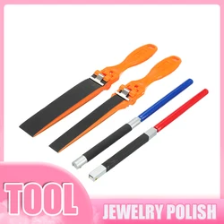 Support de papier abrasif conversif pour polissage de bijoux, forme carrée à l'intérieur, anneau de meulage, bracelet, outils de bijoux de bricolage, rond