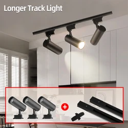 Spot Lumineux LED sur Rail avec Technologie COB, Éclairage d'Nik, Idéal pour un Salon, une Chambre à Coucher ou une Cuisine, 30/40W