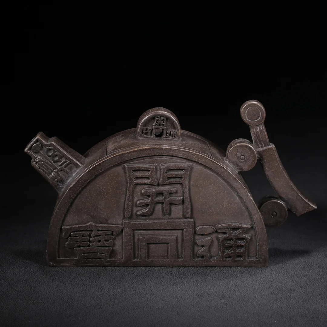 Old Chinese Handcraft Enameled  YiXing Zi Sha Clay  (red stoneware) Teapot,Bring in wealth and treasures shape