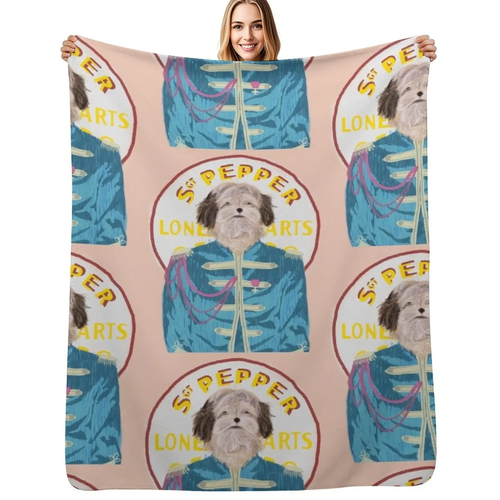 Sgt. Pepper Throw Blanket Camping Personalized Gift valentine gift ideas Kid'S Cute Plaid Multi-Purpose Blankets