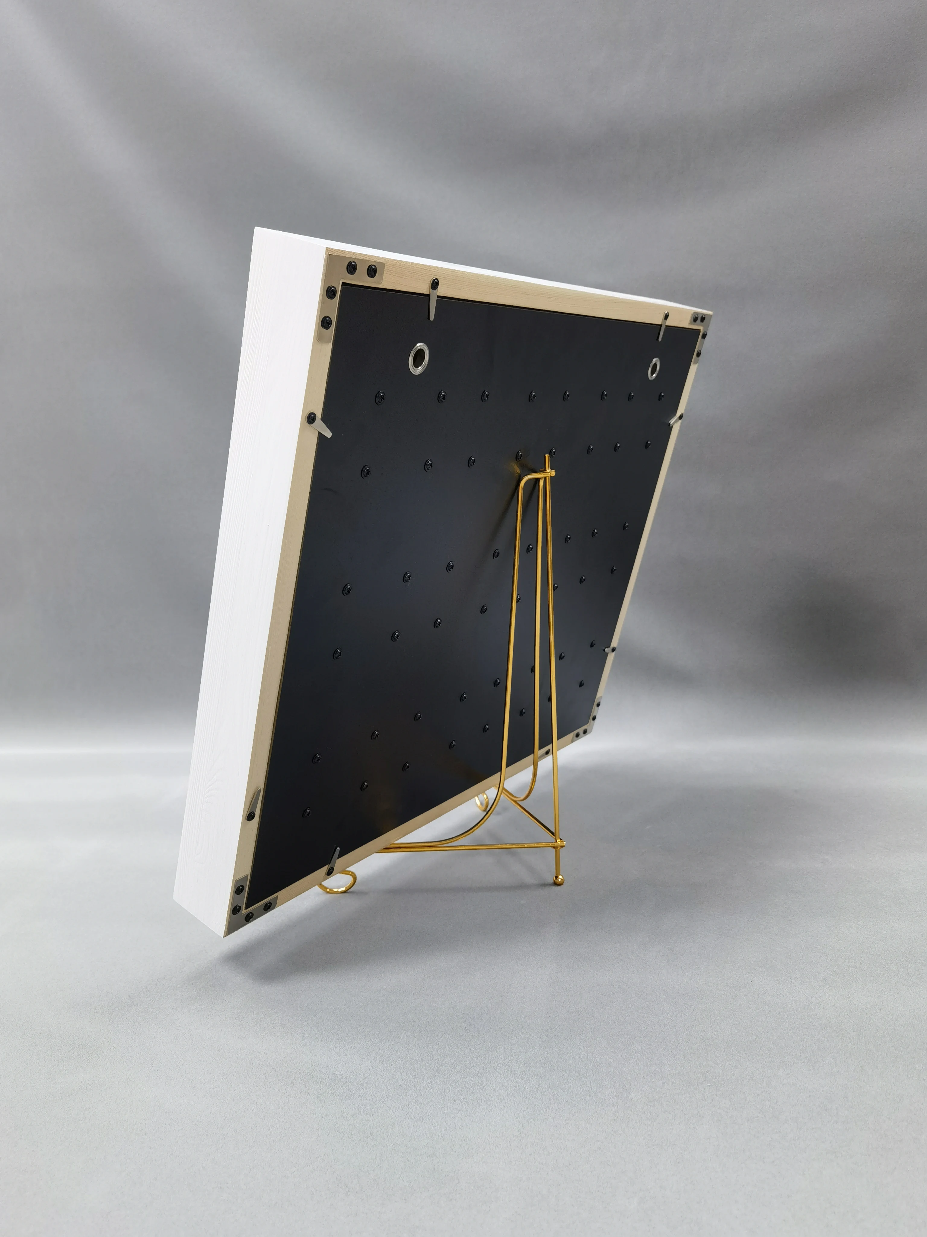 Gold Iron Display Stand for Crafts, Books, Photos, Plates  Bowls  Decorative Pedestal Easel Frame for Storage and Display