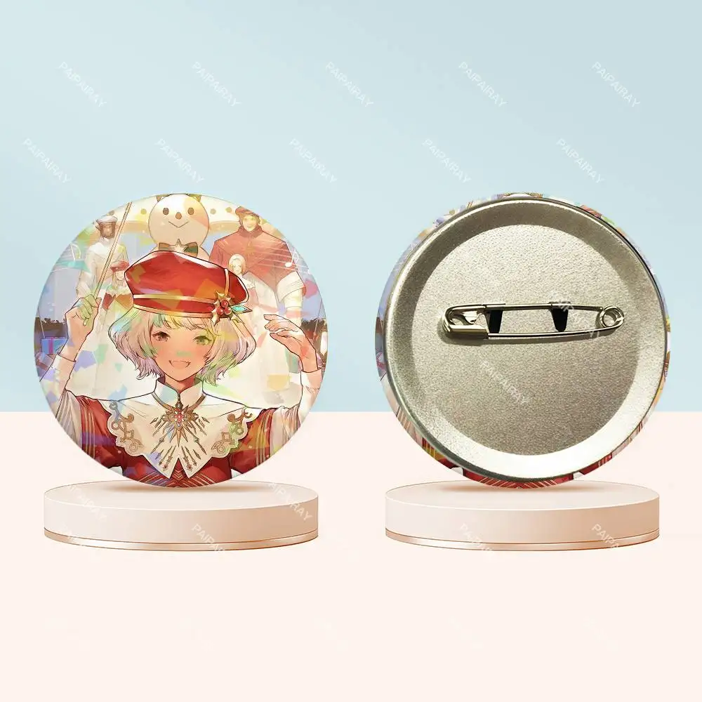 لعبة احتفال ضوء النجوم FF14 شارات دائرية شارة ليزر بروش ملحقات حقيبة الظهر #6