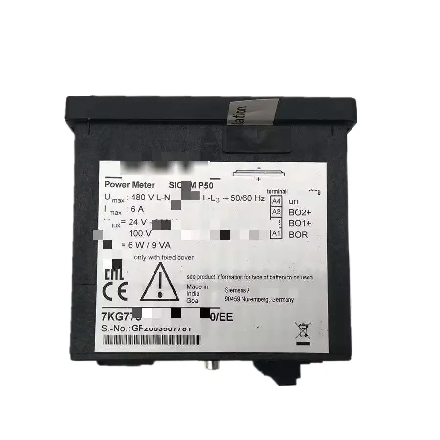 Sicam P50 Power Meter لوحة التحكم ذات العرض المباشر 7KG7750-0BA01-0AA0 7.5A 1.6-600A 0.05 0.1 فئة الدقة