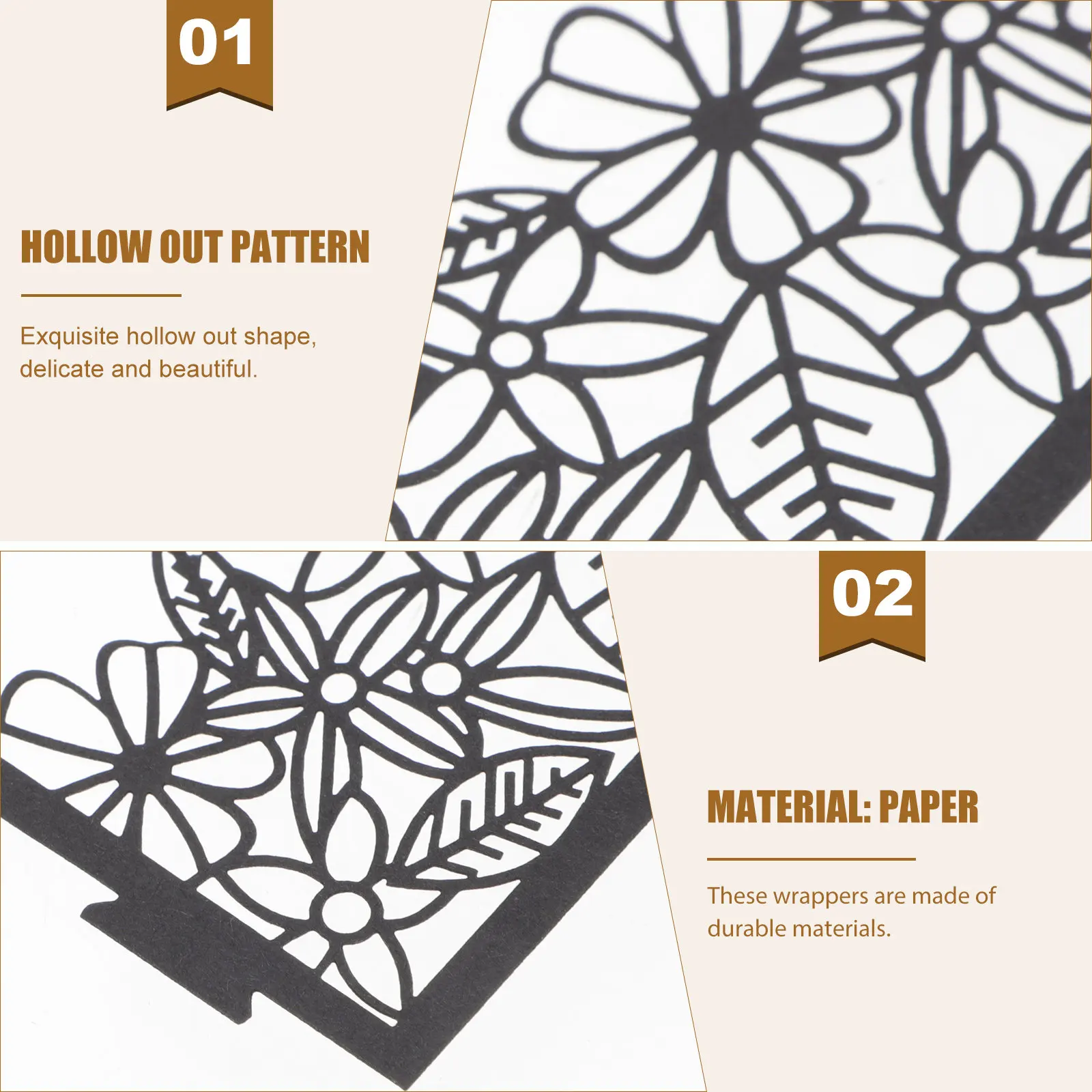 

50Pcs LED Electronic Lamp Covers Delicate Hollow Tea Light Wraps Wedding Birthday Baby Shower Decorations