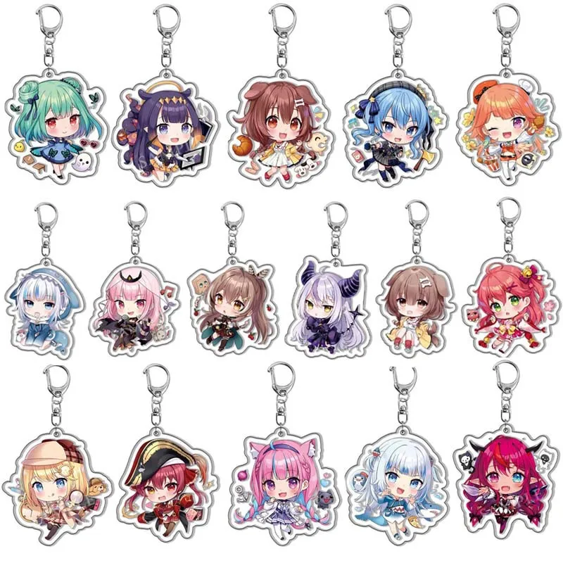 

Kawaii милые Hololive Vtuber фигурки акриловый брелок девчачье сердце аниме мультфильм рюкзак автомобиль кулон очаровательные аксессуары ювелирные изделия