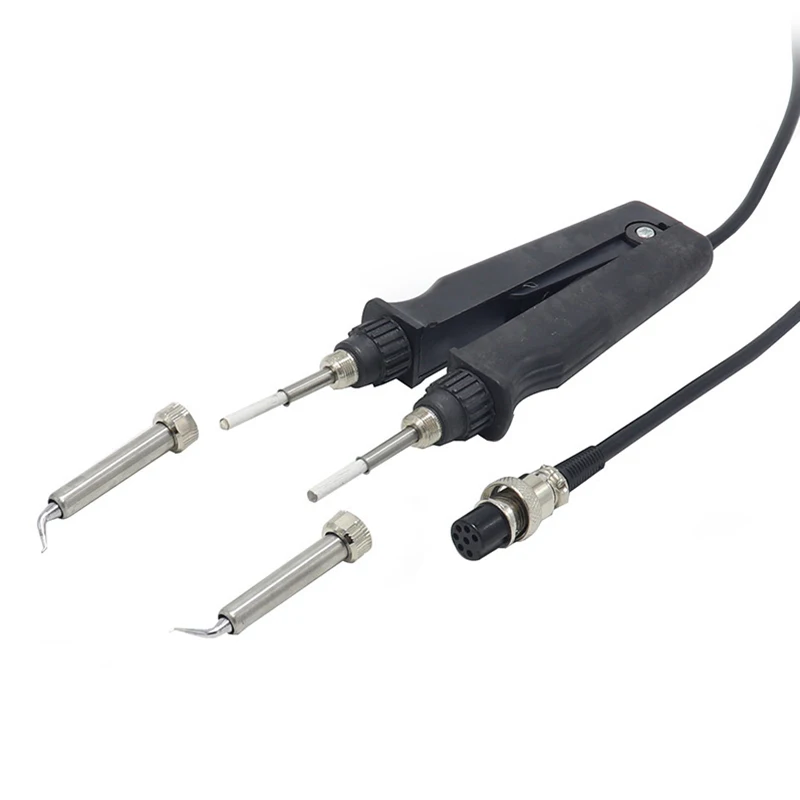 Electric Heating Tweezers Handle 902 Welding Station Double Soldering Iron Clip Tweezers with Seven-Hole Design