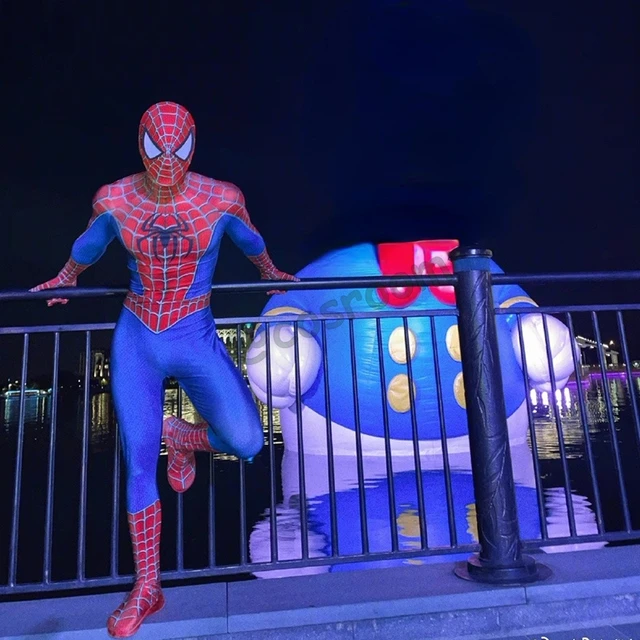 大人のスパイダーマンコスプレ衣装,スーパーヒーローコスチューム,トービーマグワイア,レッドライミ,ハロウィンジャンプスーツ,カーニバルパーティー,スパンデックス  - AliExpress