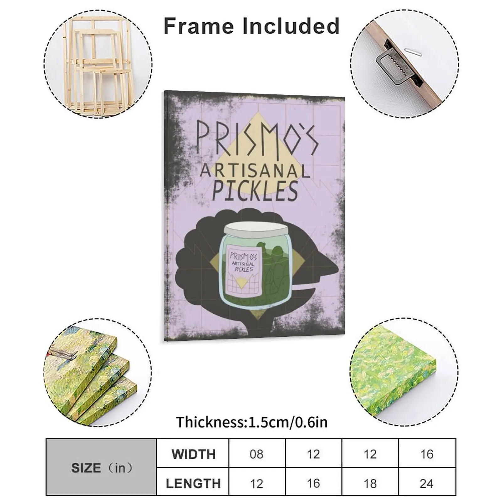 Prismo's Pickles Canvas Painting Cinema Garage Wall Designing Wall Decor Framed Wall Painting