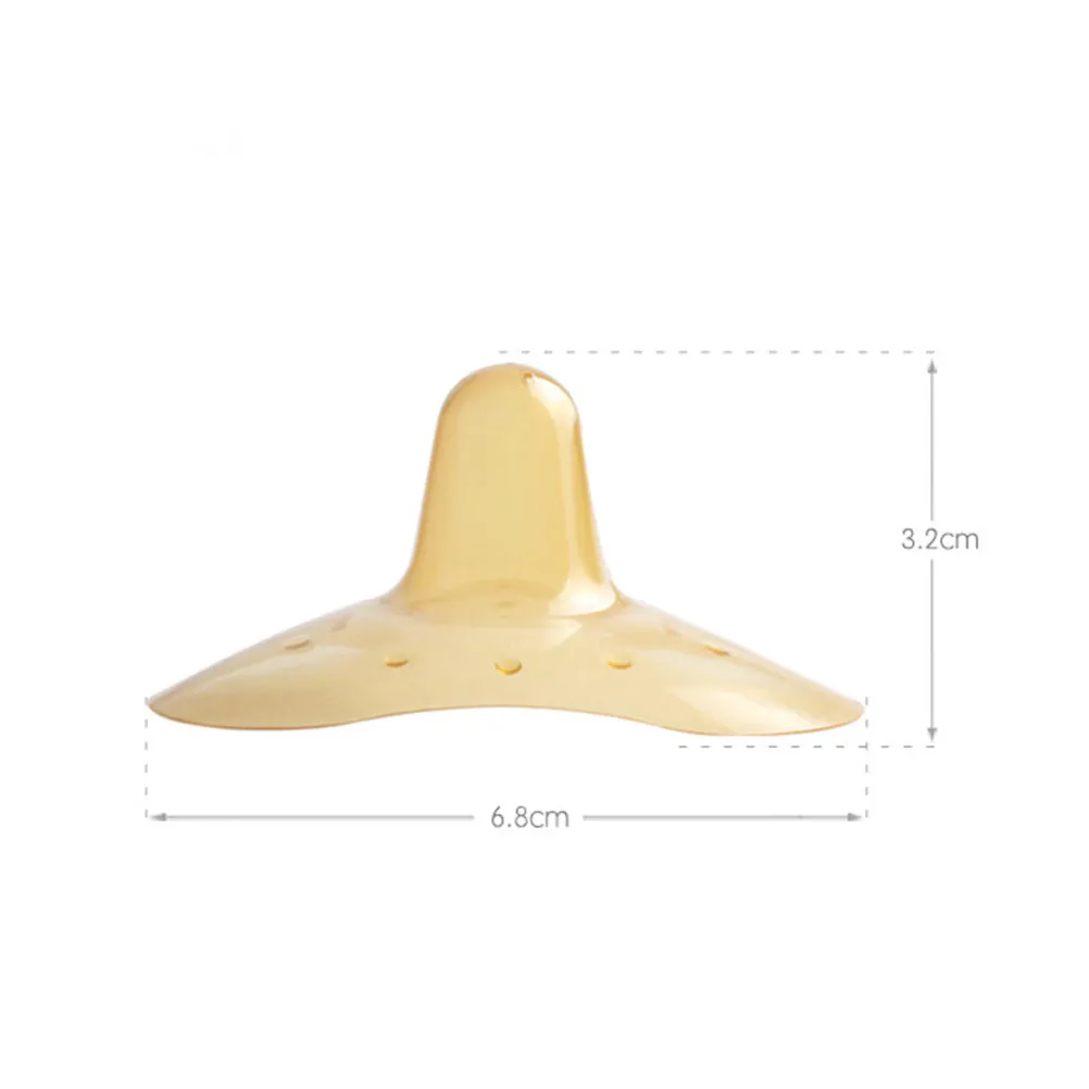 

2Pcs Breastfeeding Protector Made of Safe Latex for Bite Prevention Tight Fit Coverage Comfortable Nursing Support