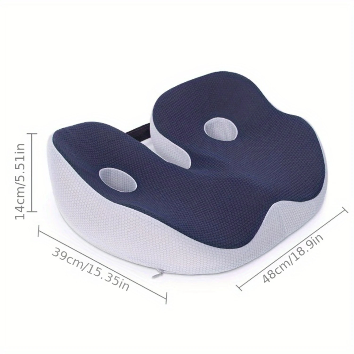 

Nordic Comfort Seat Cushion - Extra Comfort Memory Foam, Anti-Slip, Thickened for Hip Support - Perfect for Long Sitting, Office