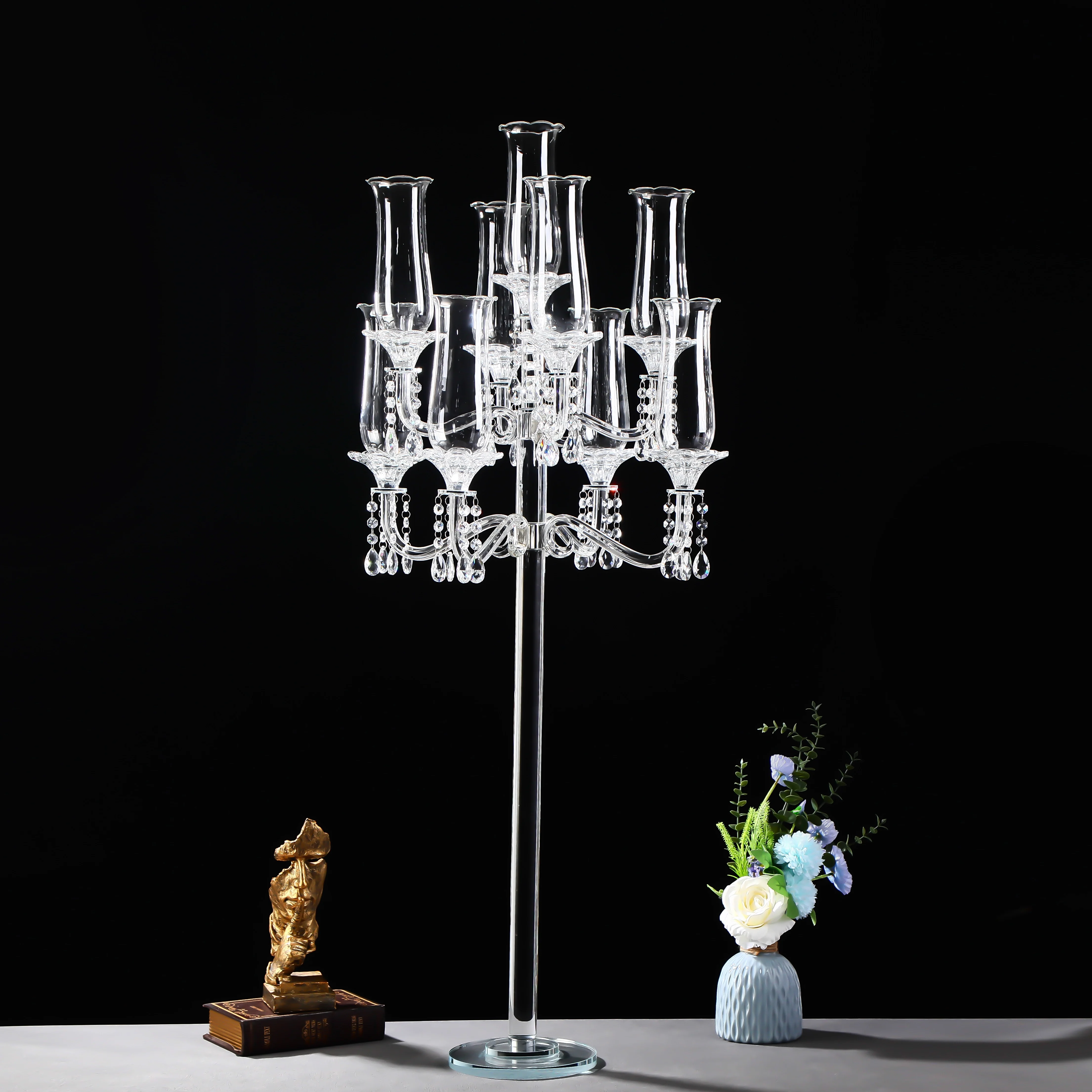 Crystal Candlestick Crystal Wedding Wedding Candlestick Home Romantic Candlelight Dinner Table Lamp Decoration Ornament