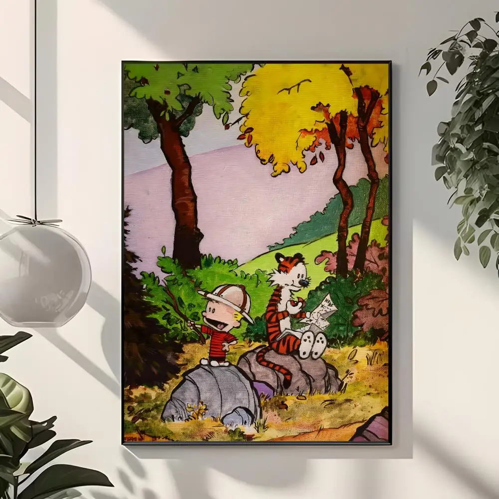 Whimsical Comic C-Calvin and Hobbes Poster  Classic Home Interior Design & Modern Wall Decor Art Collection