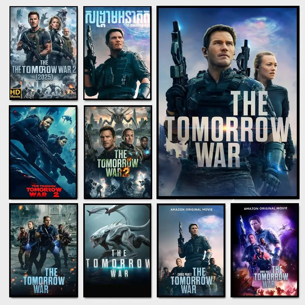 The Tomorrow War Movie Poster Moisture-proof Self-adhesive Decor Living Room Bedroom Party Bar Fade-resistant