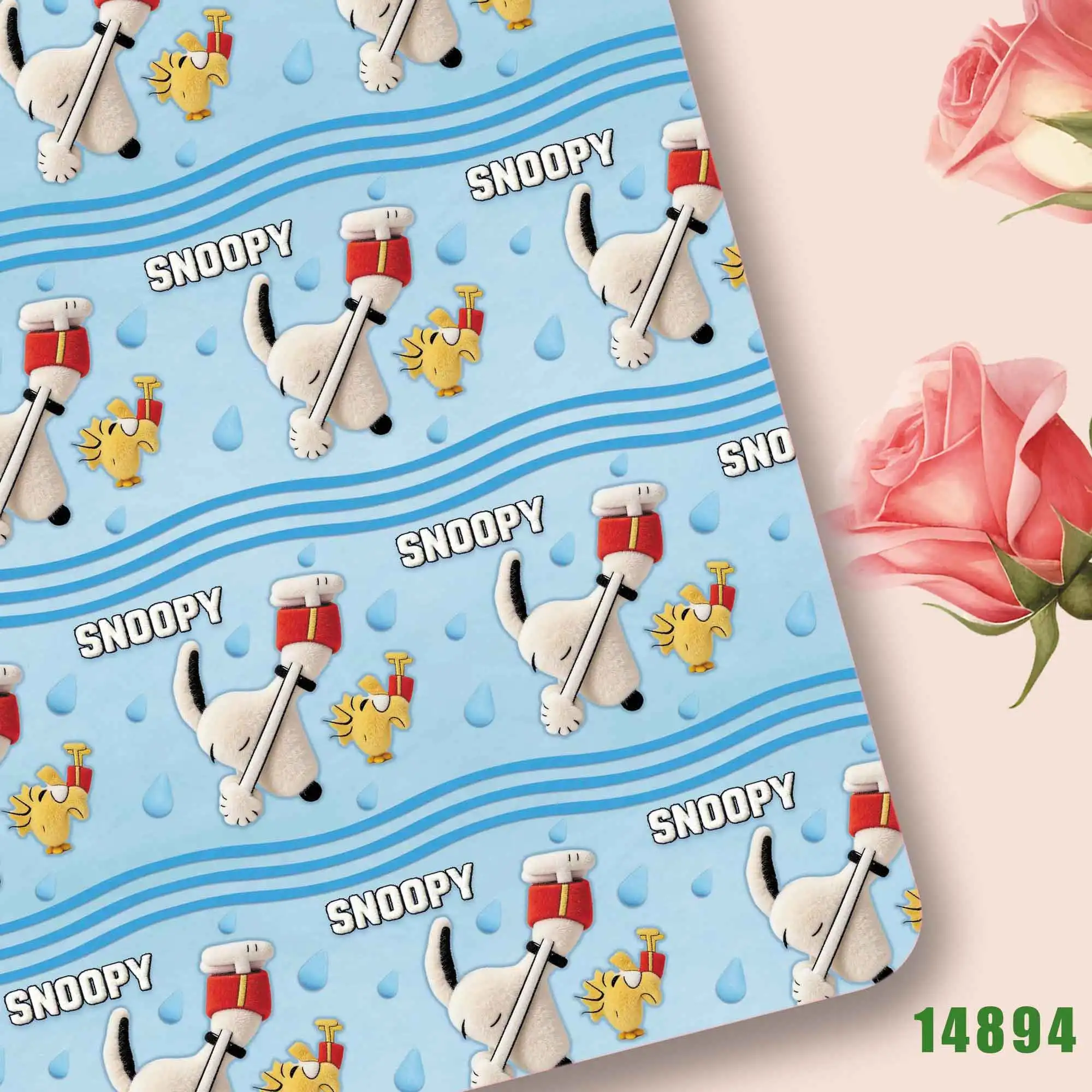 TAKARA TOMY Snoopy fabric140CM Cartoon Polyester cotton fabric Patchwork Tissue Kid Home Textile Sewing Doll Dress Curtain14890 - view 5