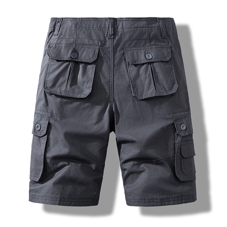 Herren Sportshorts Cargo Shorts Hosen Große Größe Bermuda Halbe Hosen Baumwolle Lose Gerade Laufen Gym Shorts Hosen – Detail 6