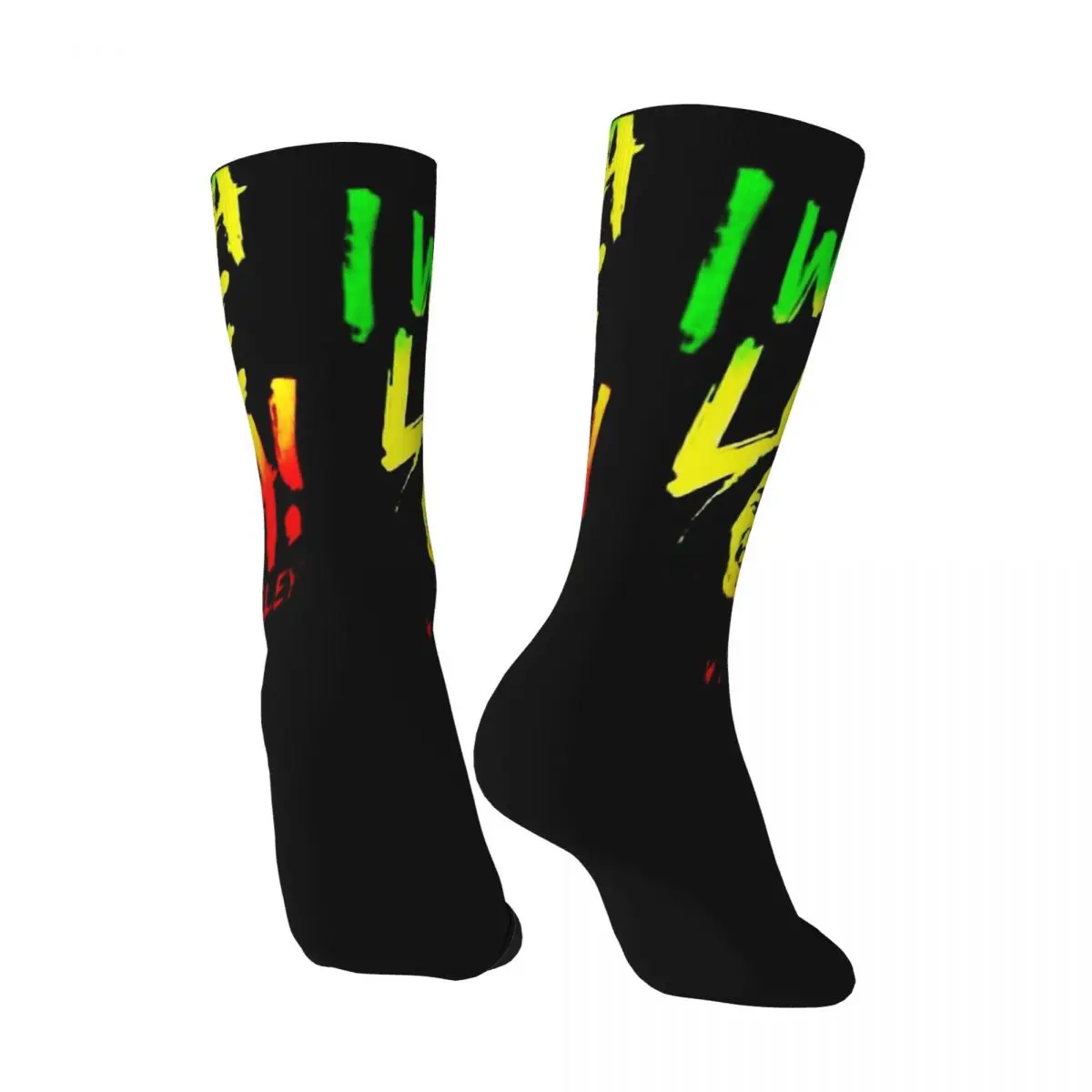 Chaussettes unisexes Rared Bob Marley, randonnée, impression 3D, style de rue, Elin