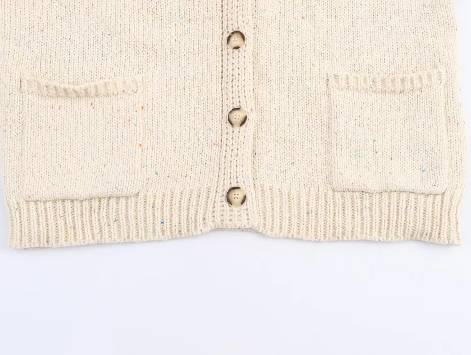 2025 automne/hiver nouveauté femmes mode tricot veste petit à pois tricot surdimensionné veste à manches longues boutonné col en v Swea