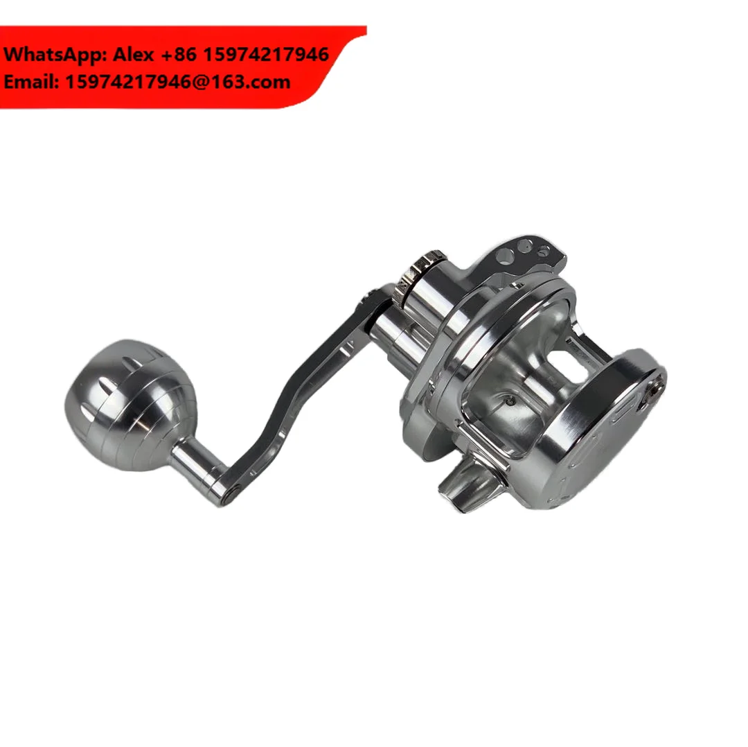 Topline Tackle TC300 Aluminum CNC Machined Saltwater Trolling Reel 200-300 Series Fishing Right Hand Max Drag 25kg/30kg Jigging