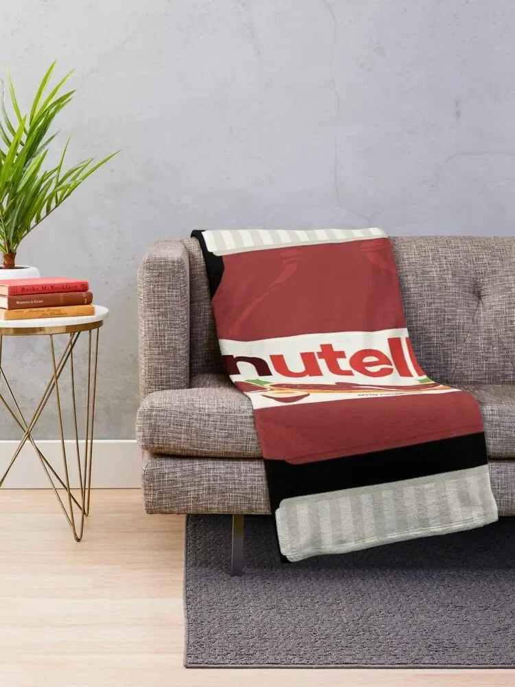 Nutella - Jar Chocolate Hezelnut Cocoa Spread Throw Blanket Decorative Sofa Luxury Thicken Blankets