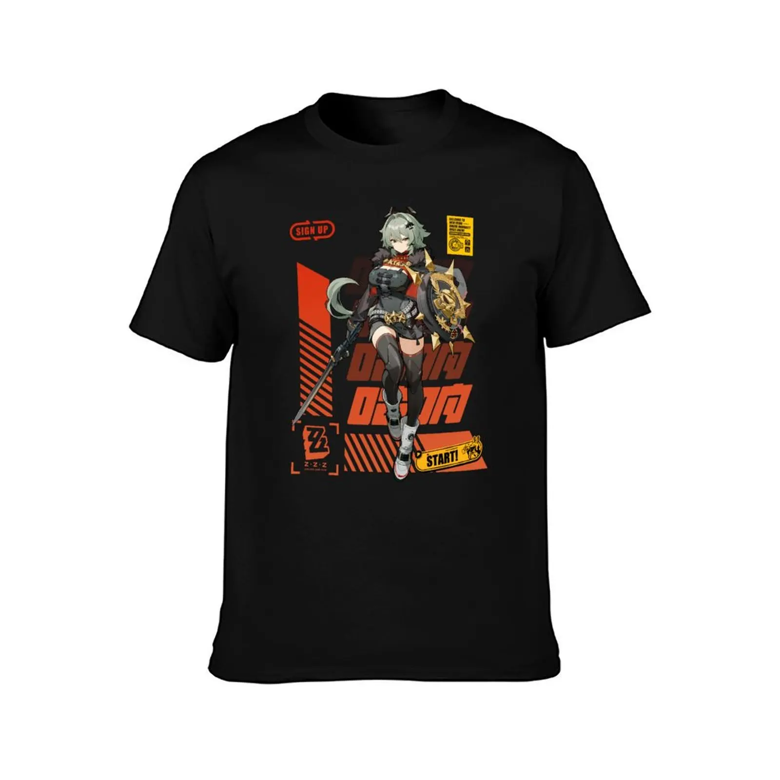 Agent Caesar (Zenless Zone Zero) T-Shirt Casual Simple Design Short Sleeve Shirt T-Shirt