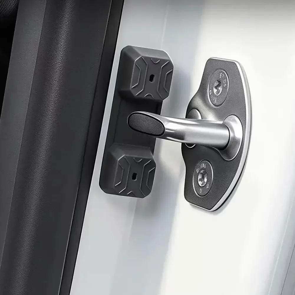 4Pcs Magnetic Silicone Car Door Latch Buffer Shock Pad Reduce Closing Noise Anti-Vibration Door Lock Protector Accessories