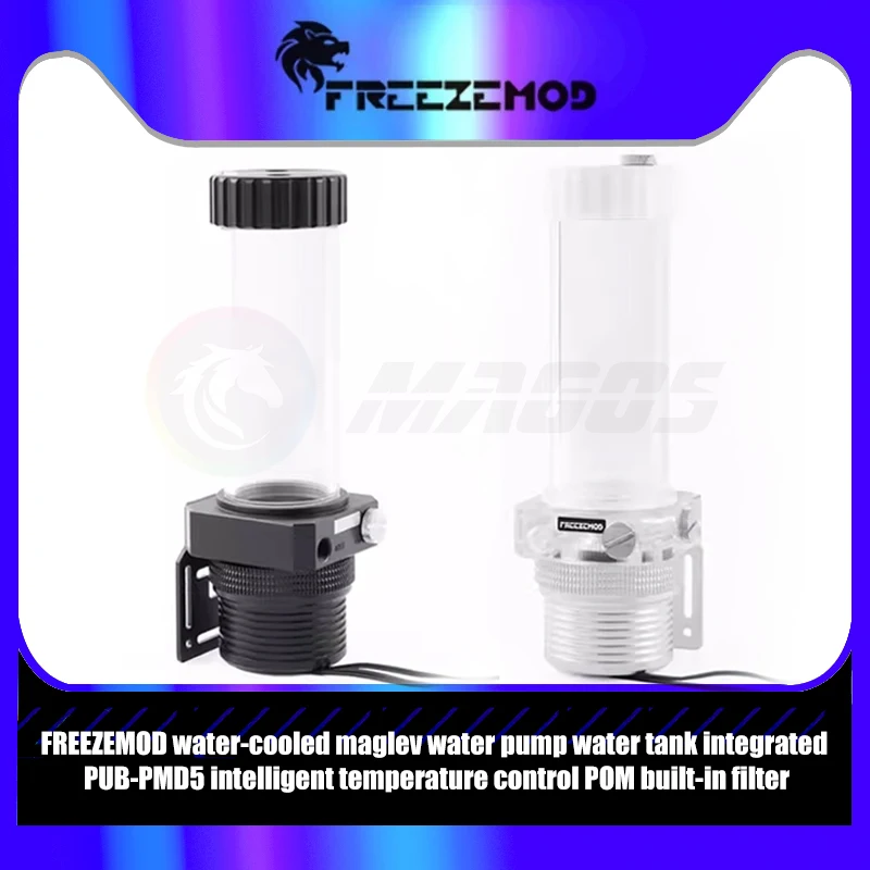 FREEZEMOD 18W AIO Combo D5 Pump+Reservoir,5900RPM/Flow Lift 5 Meter /1100L/H Intelligent Control POM Built In Filter PUB-PMD5