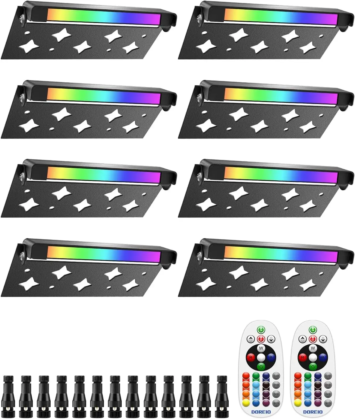 5W RGB Retaining Wall Lights 7 inch LED  Lighting Color Changing Low Voltage Landscape Paver Lights 12V 24V Step