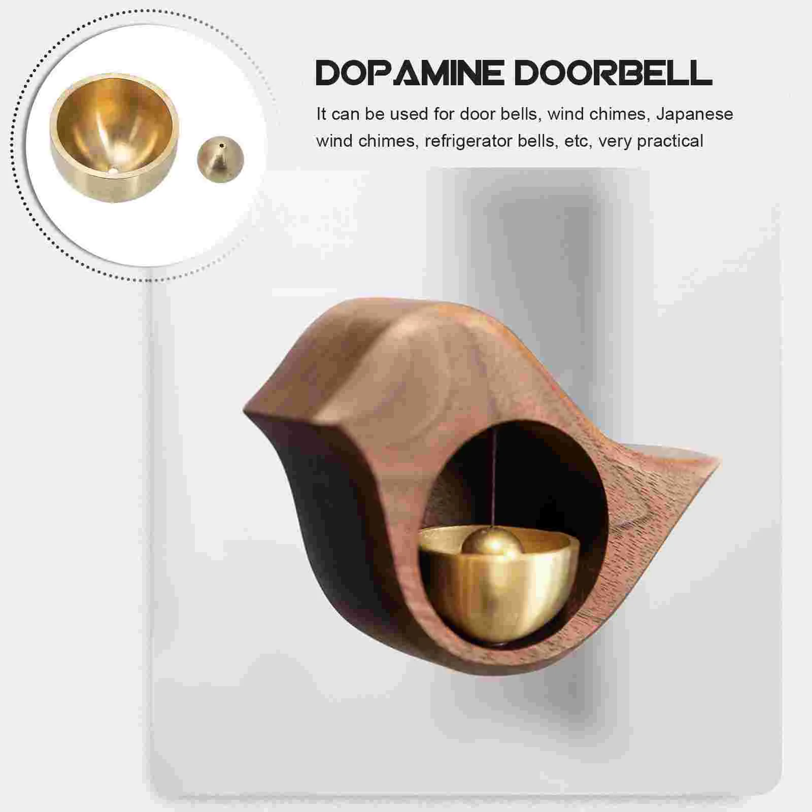 Dopamine Doorbell Refrigerator Accessory Wind Chime Replacement for Bells Pure Copper DIY Decoration Japanese