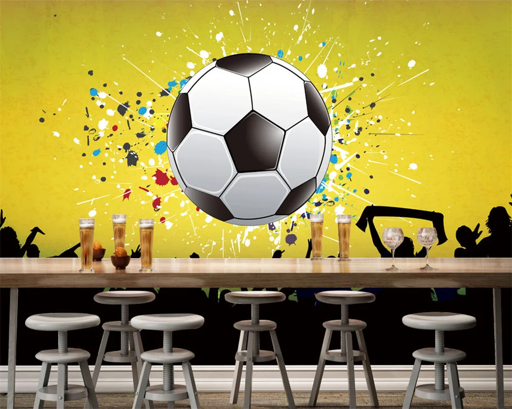 beibehang Custom Modern New Sky Bedroom Living Room Decor Painting Football Floor Ceiling Background papel de parede Wallpaper