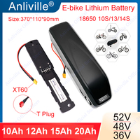 New 36V 48V 52V 10Ah 12Ah 15Ah 20Ah Hailong battery pack 18650 with built-in BMS electric two wheeler battery