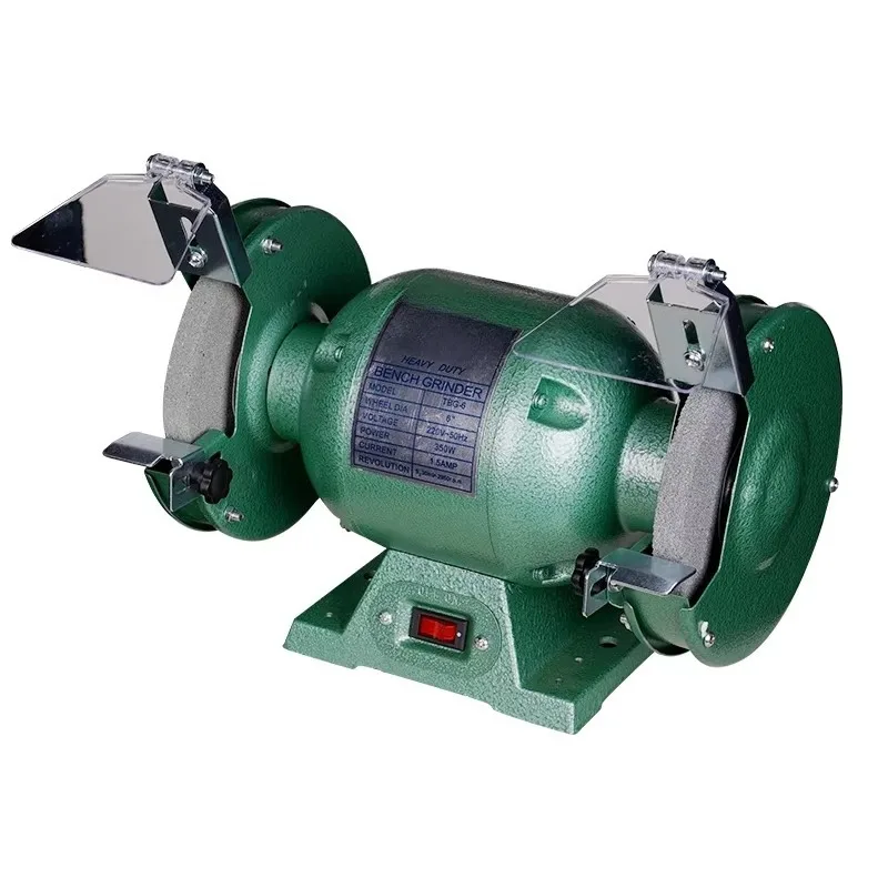 Small HouseholdElectric 6' Bench Grinder MD-3215S Double Sand Wheel Knife Sharpener and Wood/Metal Polishing Machine
