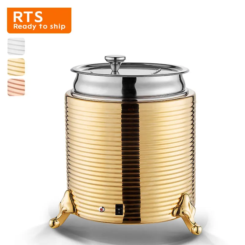 

Stainless Steel Electric Soup kettle Soup Warmer Kettle Restaurant & Catering Buffet Food warmer Pot for Kitchen Use 10L 13L