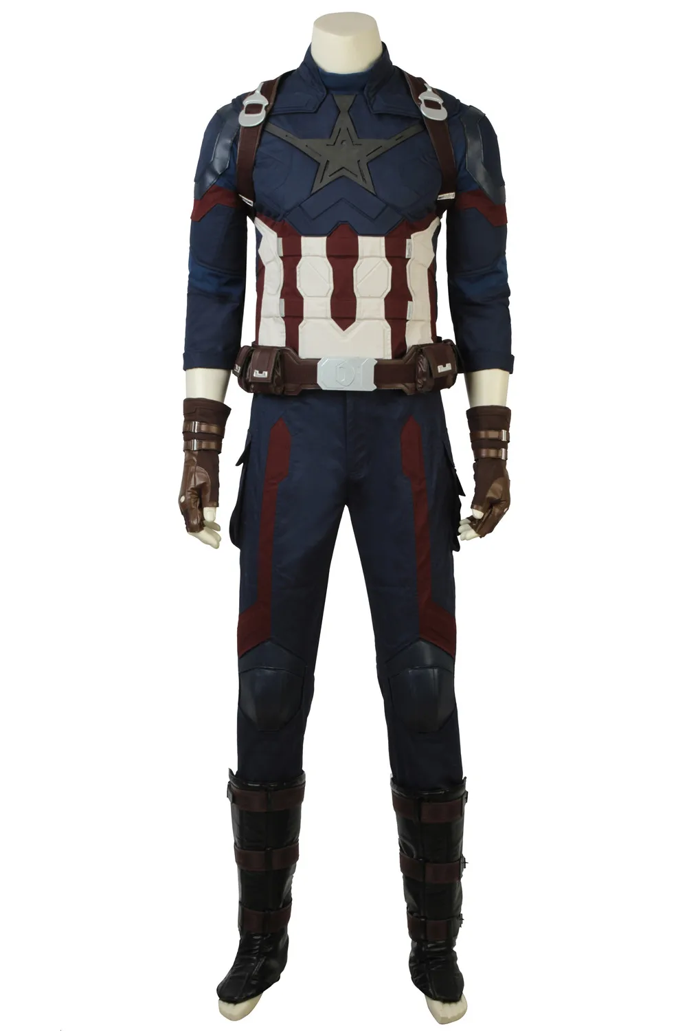 Steven Rogers Cosplay Costume Adult Captian Battle Uniform Costume Halloween