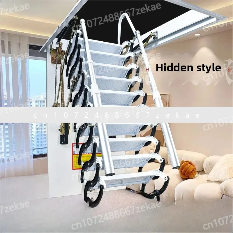 

Attic telescopic stair room invisible folding attic special electric remote control stairs