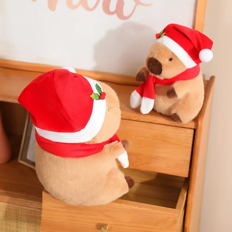 Weihnachten Capybara Plüsch Puppe Festival Simulation Capibara Plüsch Spielzeug Weiches Kissen Gefüllte Schlaf Spielzeug Für Kinder Geburtstag Geschenk