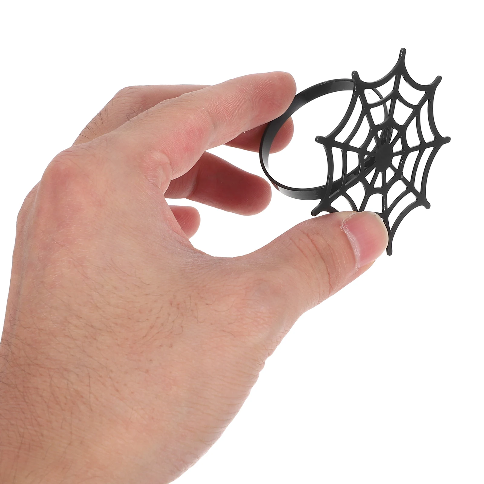 

12Pcs Halloween Spider Web Napkin Rings Black Metal Spooky Napkin Holder Buckle Serviette Buckle Party Table Decoration Supplies