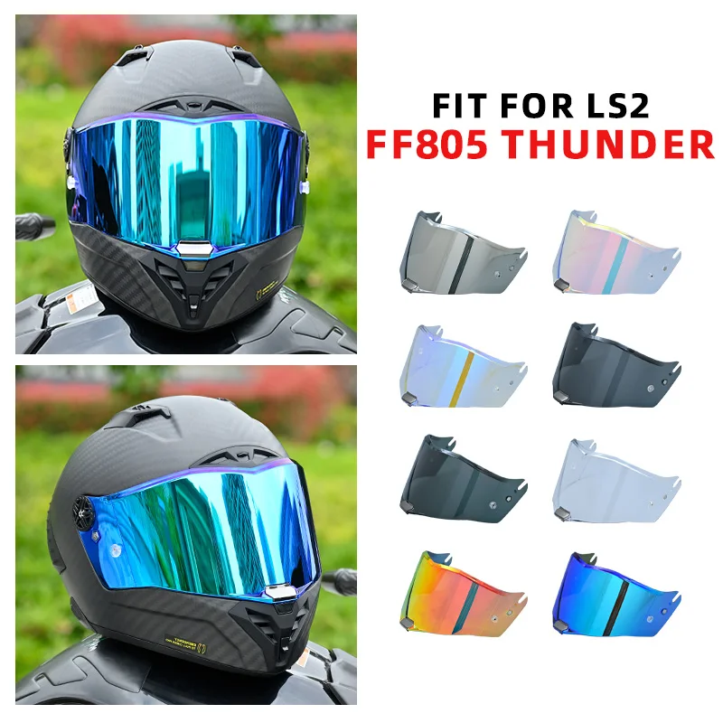 para-ls2-ff805-thunder-rosto-cheio-capacete-da-motocicleta-viseiras-de-substituicao-lente-com-furos-de-remendo-anti-nevoeiro
